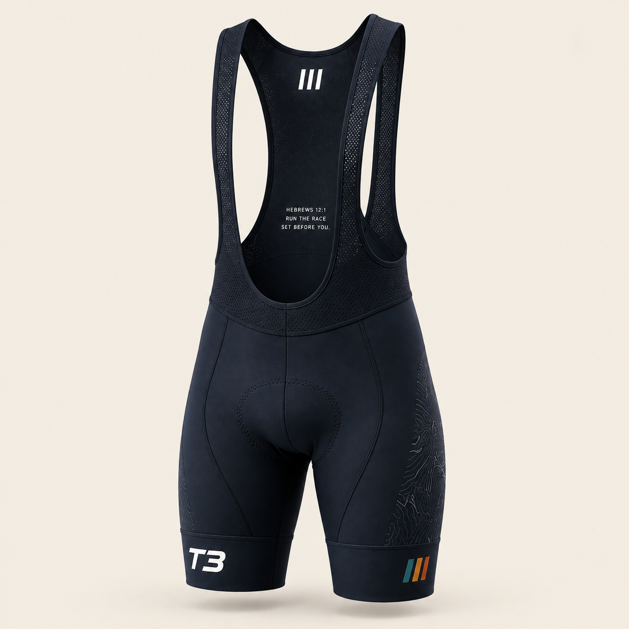 Midnight TRIALLTHREE cycling bib concept